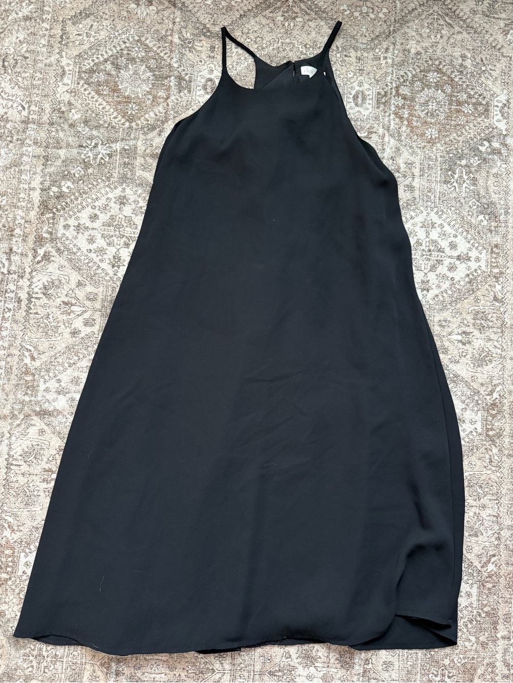 Decree Black Mini Slip Dress with Slim Straps